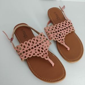 Rouge Helium Pink Cut Out Flip Flop Sandals
